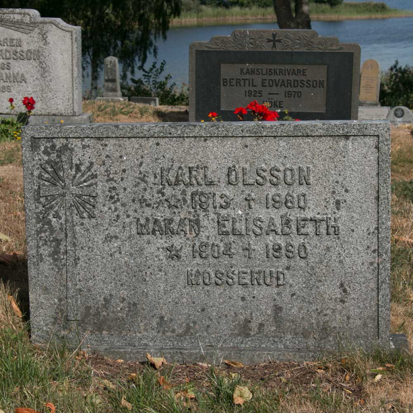 Karl och Elisabeth Olsson i gruppen Vrmland / Sffle / Kila kyrkogrd hos Kyrkogrdsvandring (1004227-228R)